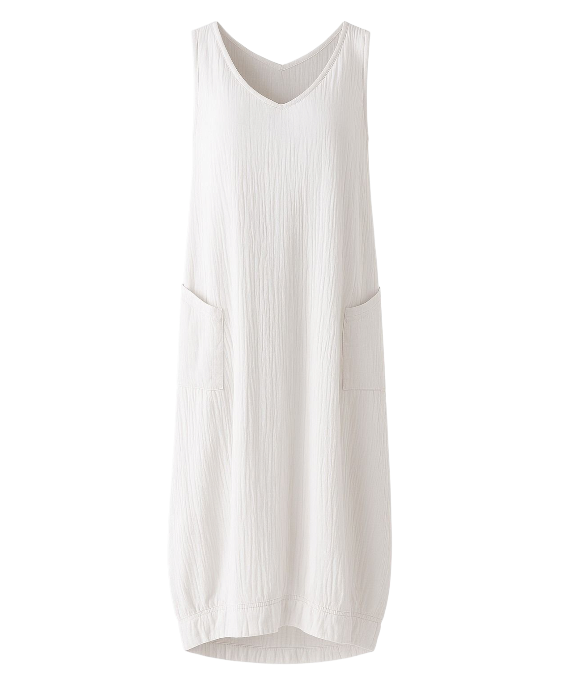 Sommerkleid Musselin Strandkleid Boho Look 100 % Baumwolle mit Taschen