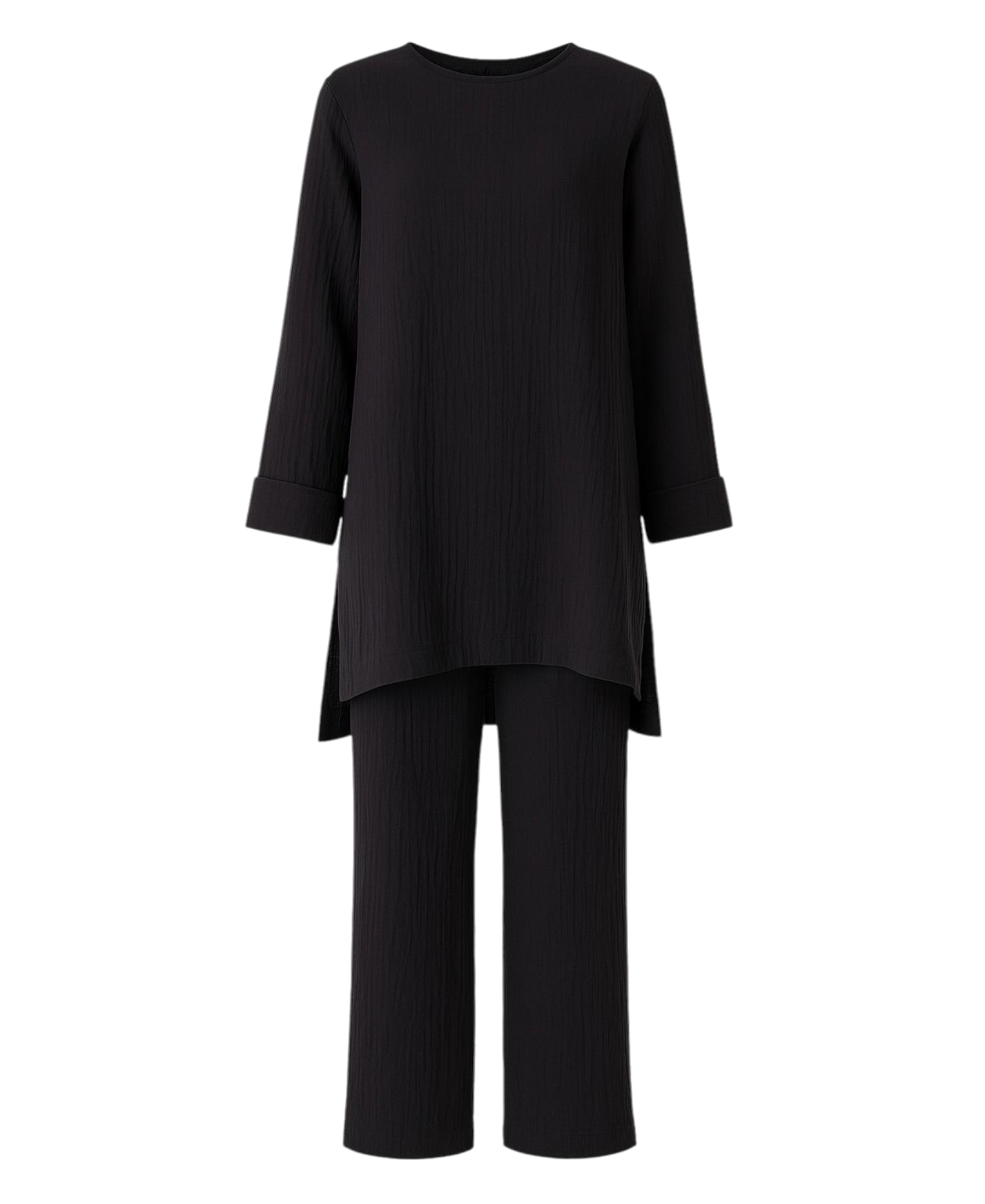 Hosenanzug – Tunika Set aus Musselin, 100 % Baumwolle, Modest Fashion