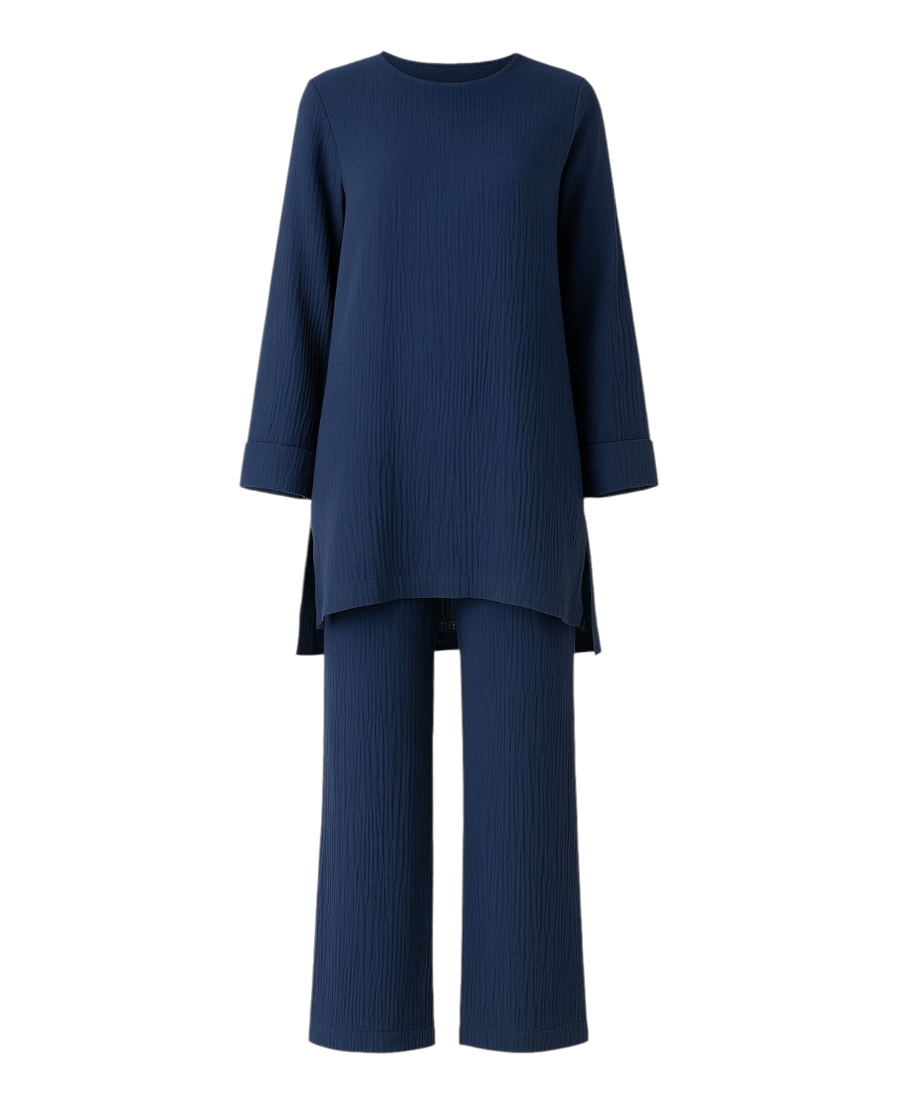 Hosenanzug – Tunika Set aus Musselin, 100 % Baumwolle, Modest Fashion