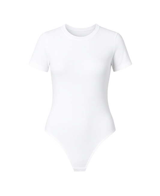 Kurzarmbody 2er Pack Damen Bodysuit mit Rundhalsausschnitt