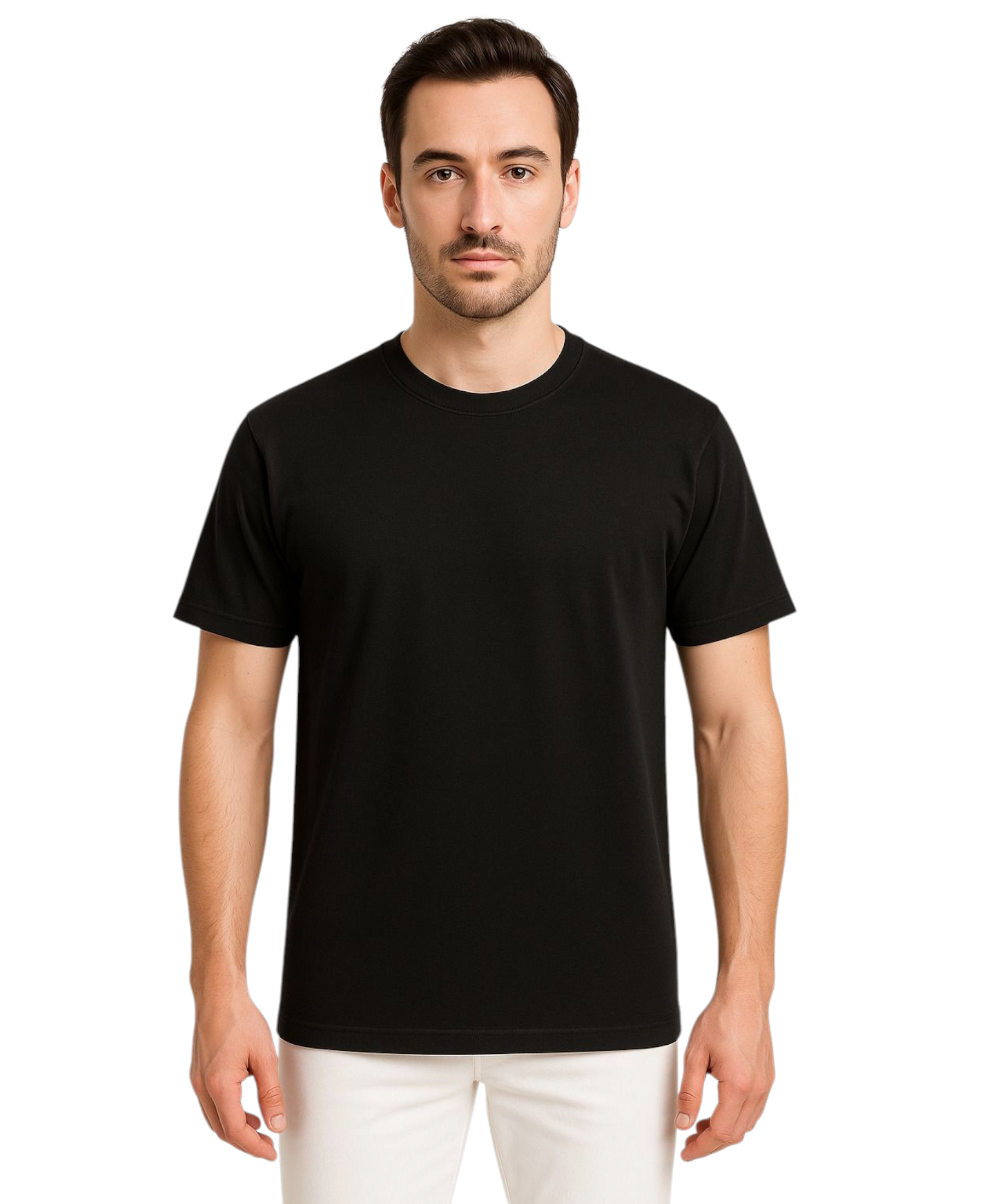 T-Shirt Herren Basic Schwarz (3er Pack) – Unterziehshirt aus 100 % Baumwolle