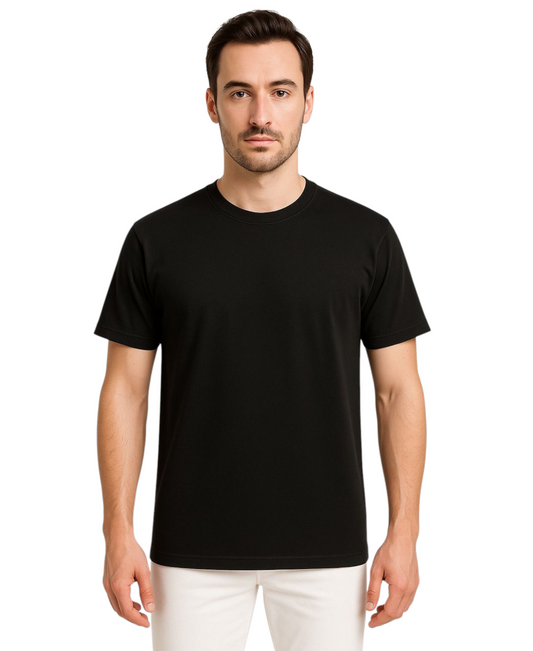 T-Shirt Herren Basic Schwarz (3er Pack) – Unterziehshirt aus 100 % Baumwolle