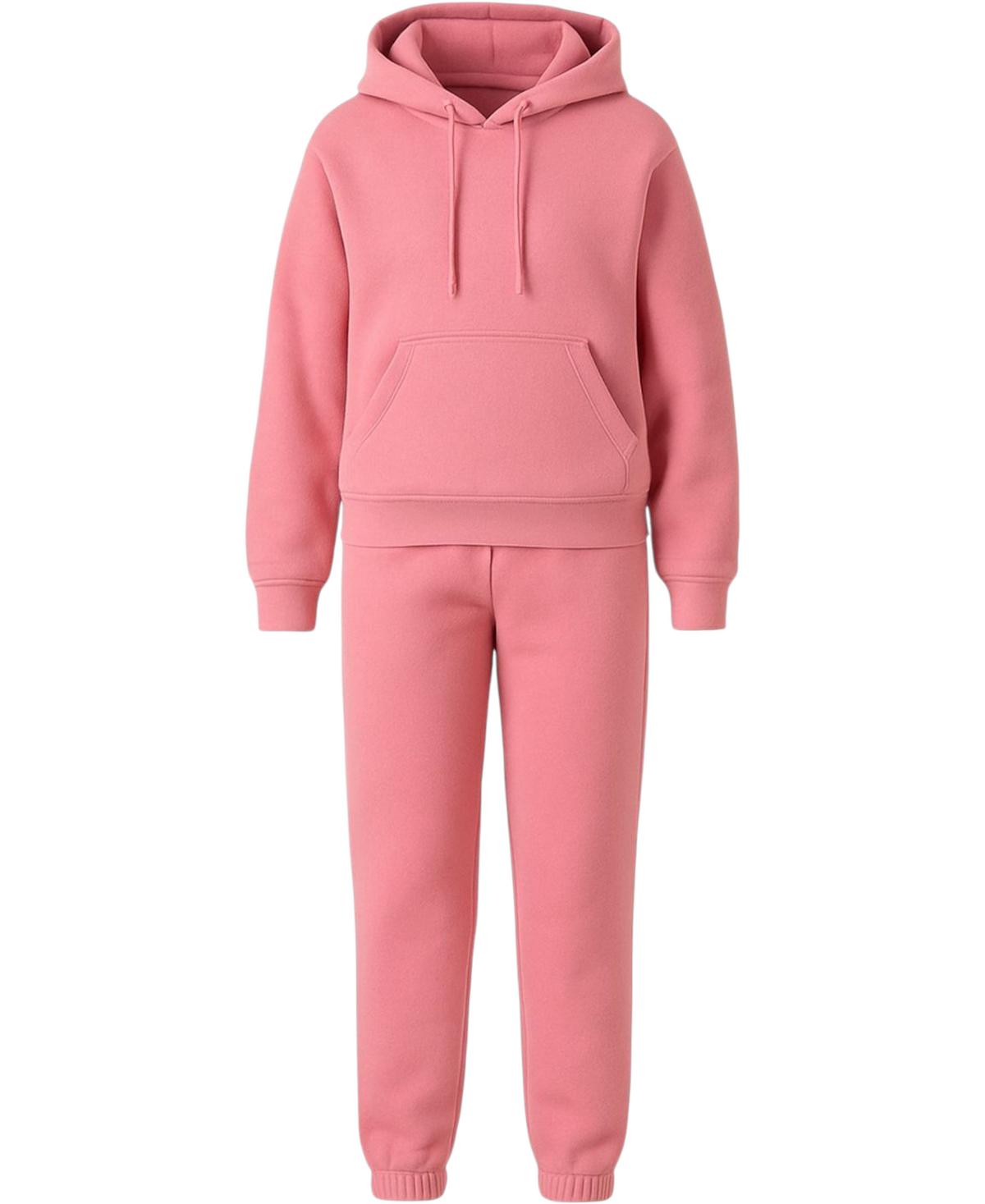 Jogginganzug Damen 2-teilig mit Kapuzenhoodie & Hose 100% Baumwolle