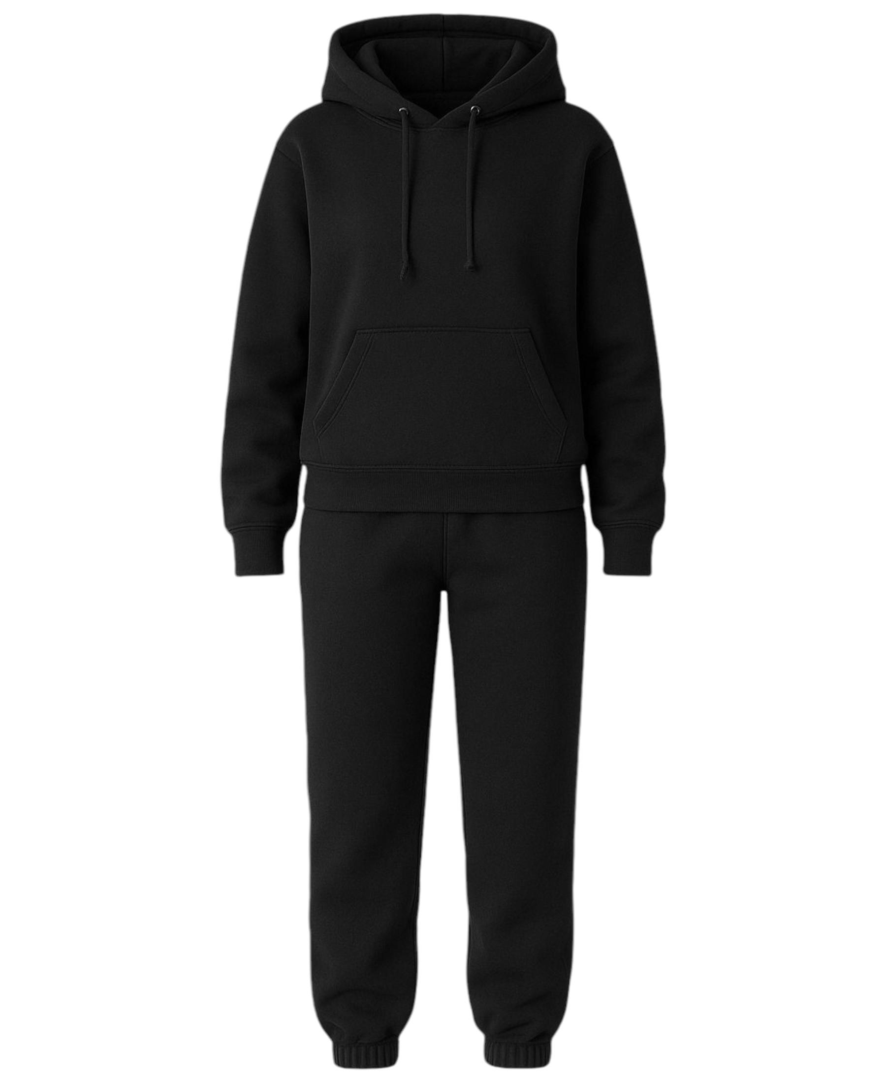 Jogginganzug Damen 2-teilig mit Kapuzenhoodie & Hose 100% Baumwolle
