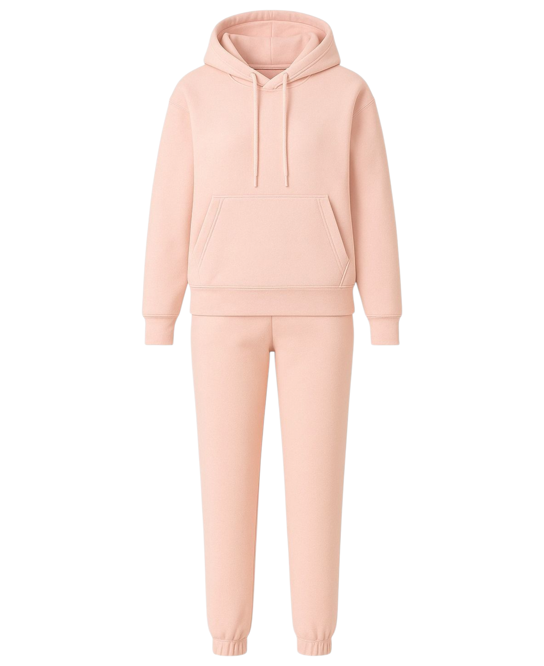 Jogginganzug Damen 2-teilig mit Kapuzenhoodie & Hose 100% Baumwolle