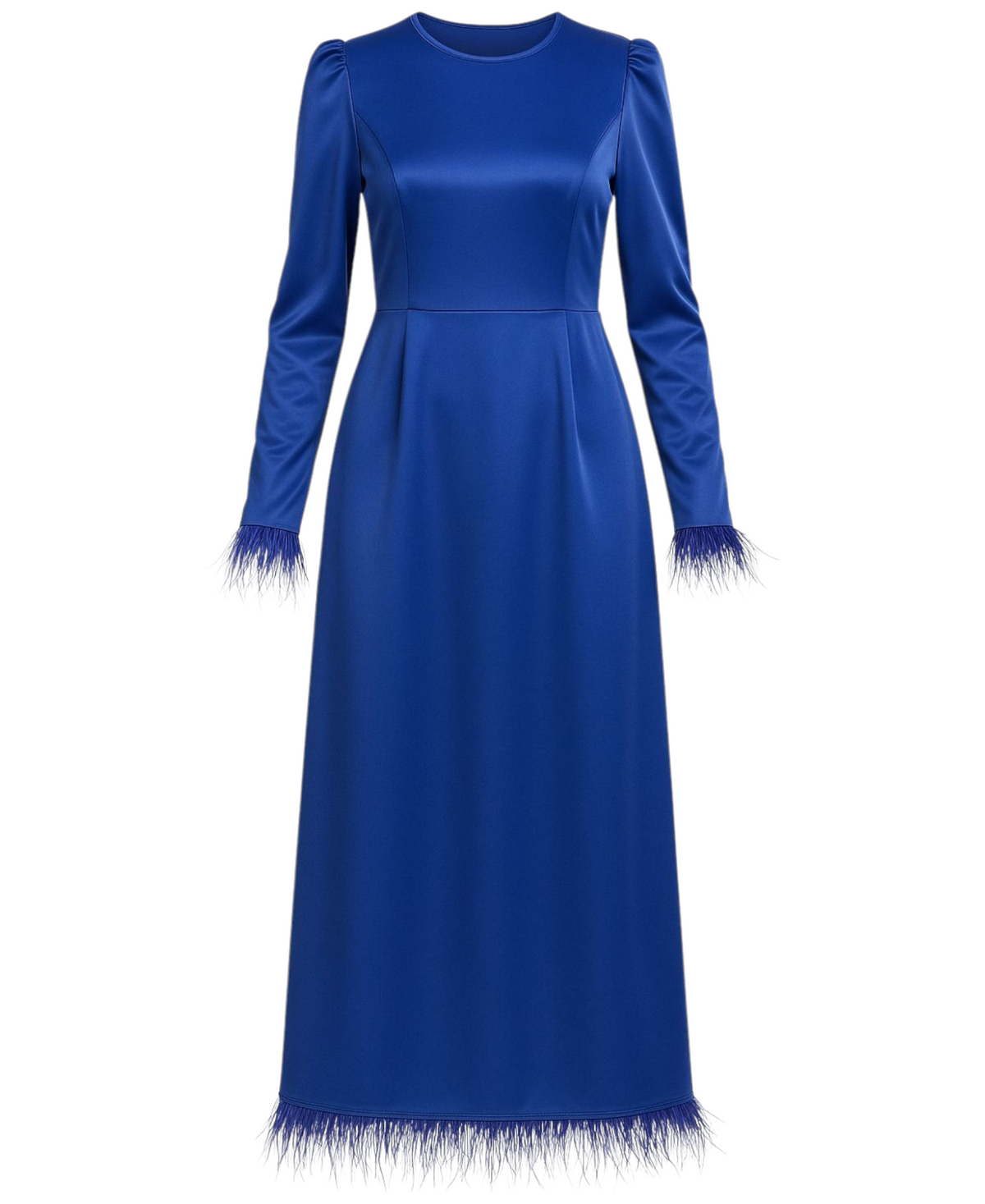 Satinkleid Damen Abendkleid schlicht Abiye Abaya Modest Fashion