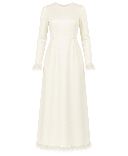 Satinkleid Damen Abendkleid schlicht Abiye Abaya Modest Fashion