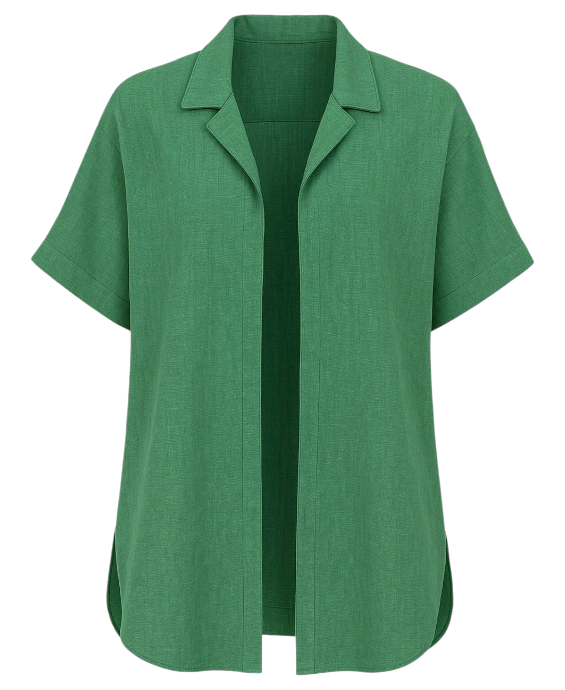 Leinenhemd Damen Oversize Hemd in Leinenoptik – Einheitsgröße (34-44)