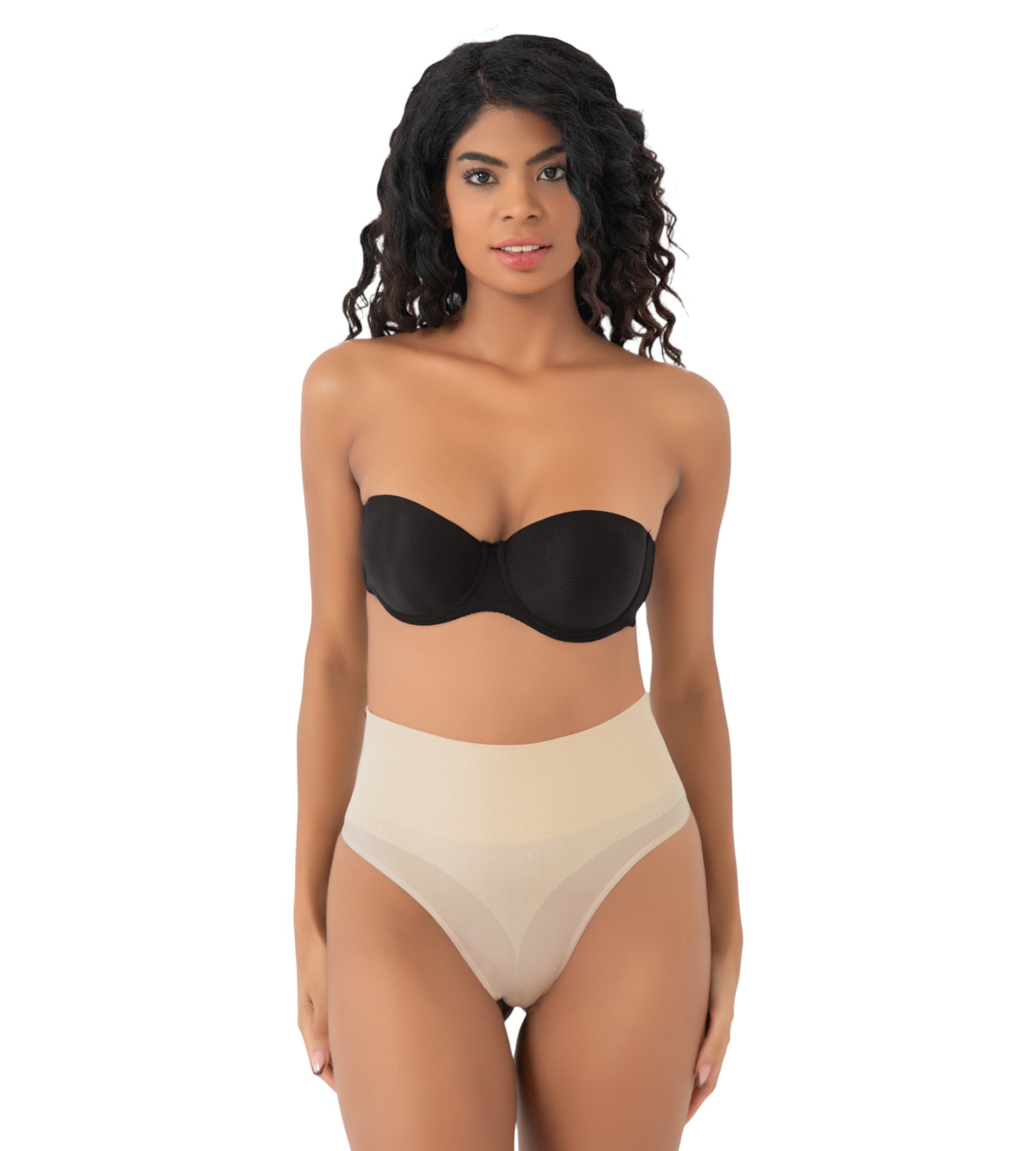 Miederslip – formender High-Waist String mit Shaping-Bauchbund, nahtlos & rutschfest