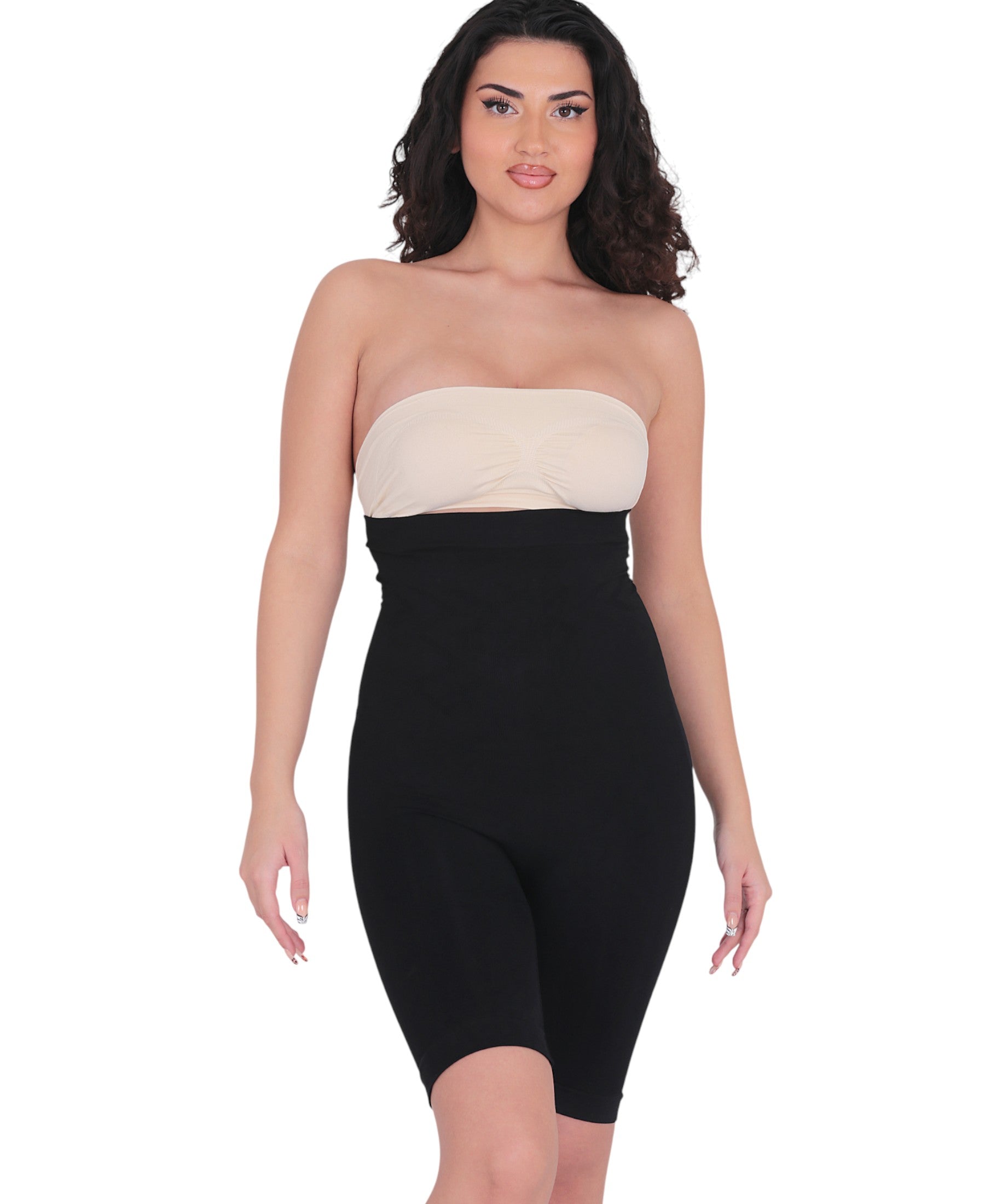 Miederslip – Shaping Boxer Corsage mit hoher Taille, Silikonbund & Massagezonen