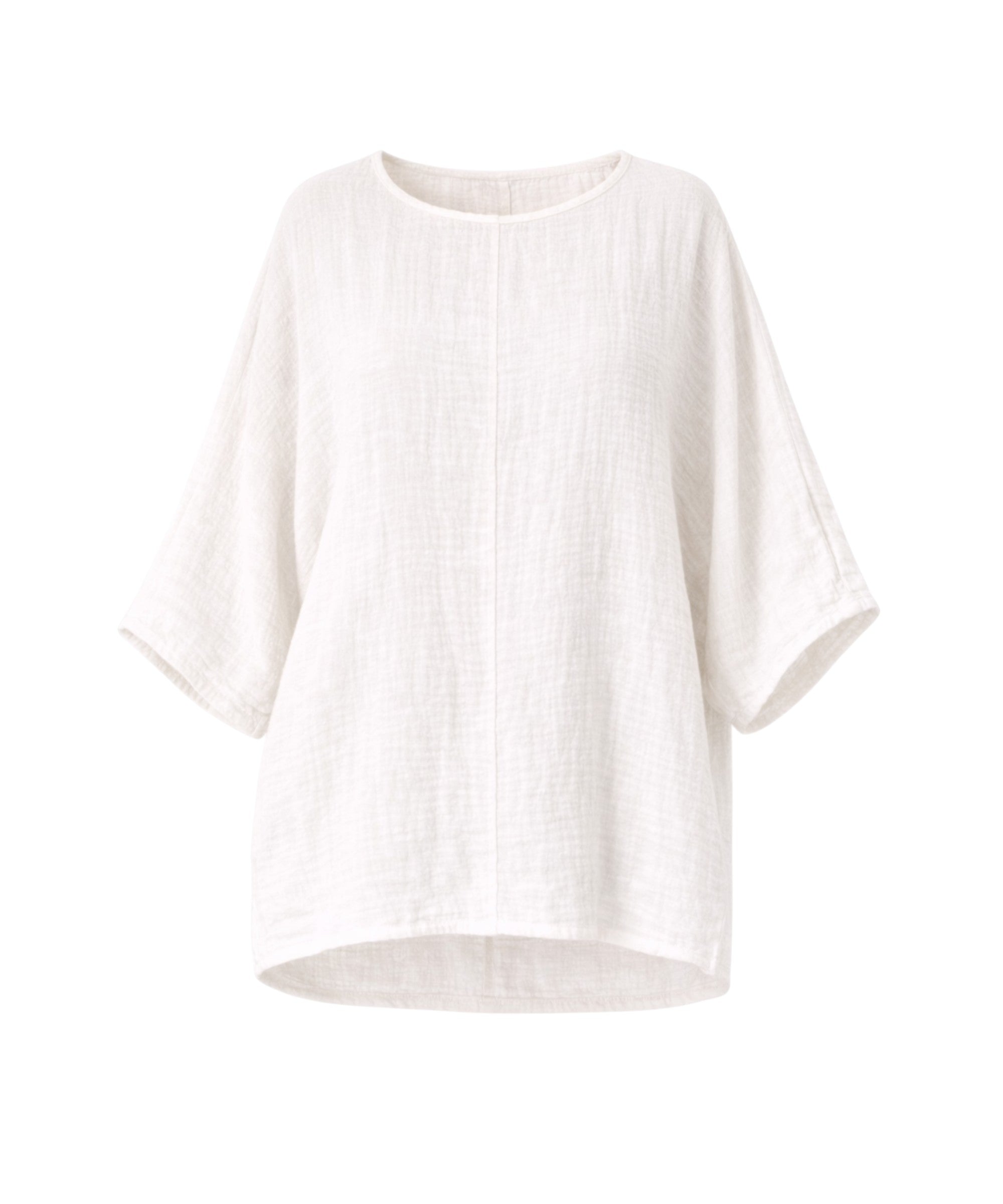 Blusentop Damen Musselin Oversize Bluse Fledermausärmel