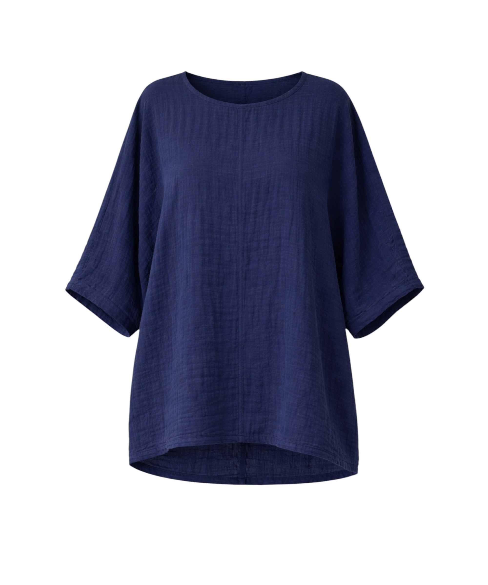 Blusentop Damen Musselin Oversize Bluse Fledermausärmel