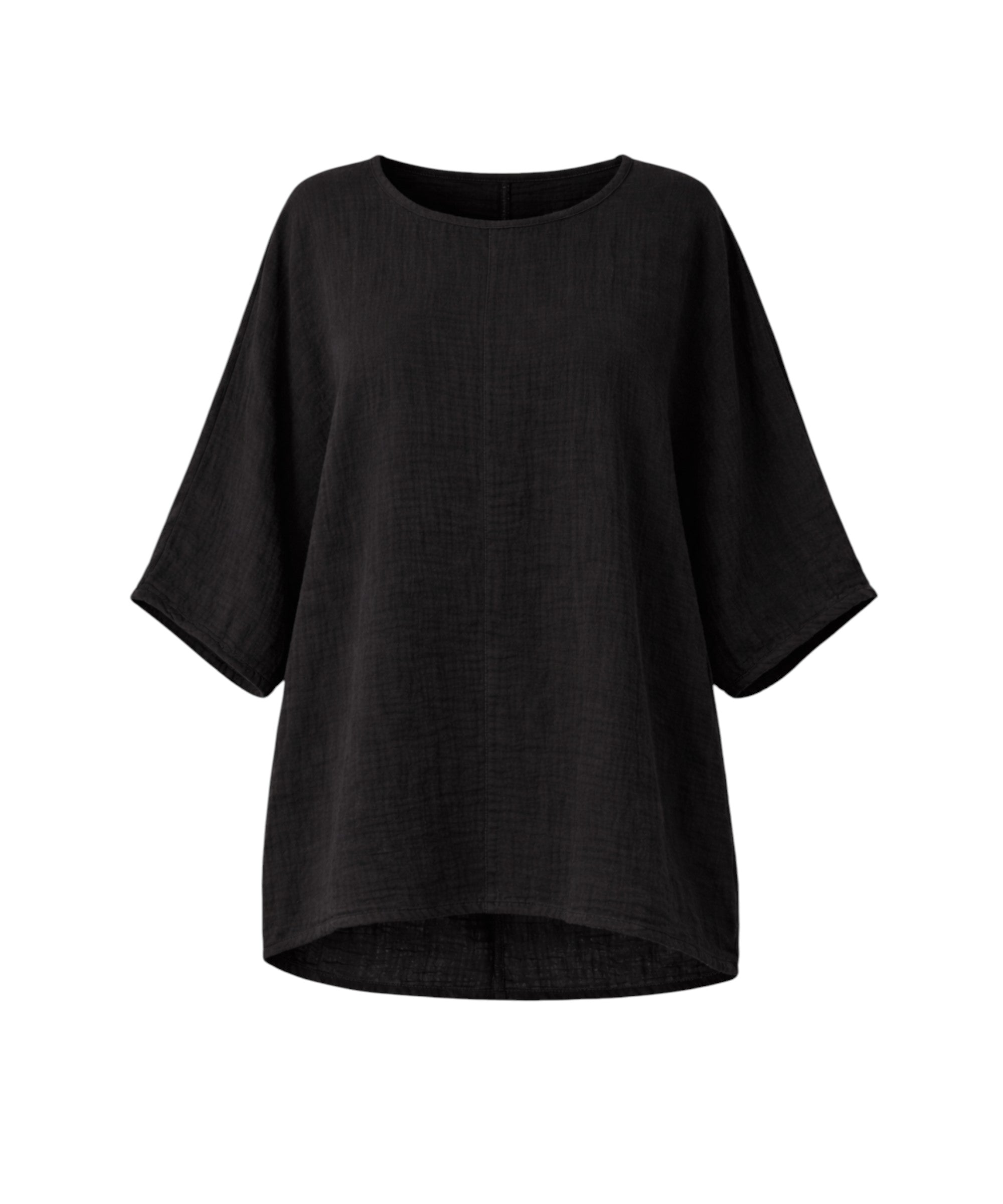 Blusentop Damen Musselin Oversize Bluse Fledermausärmel
