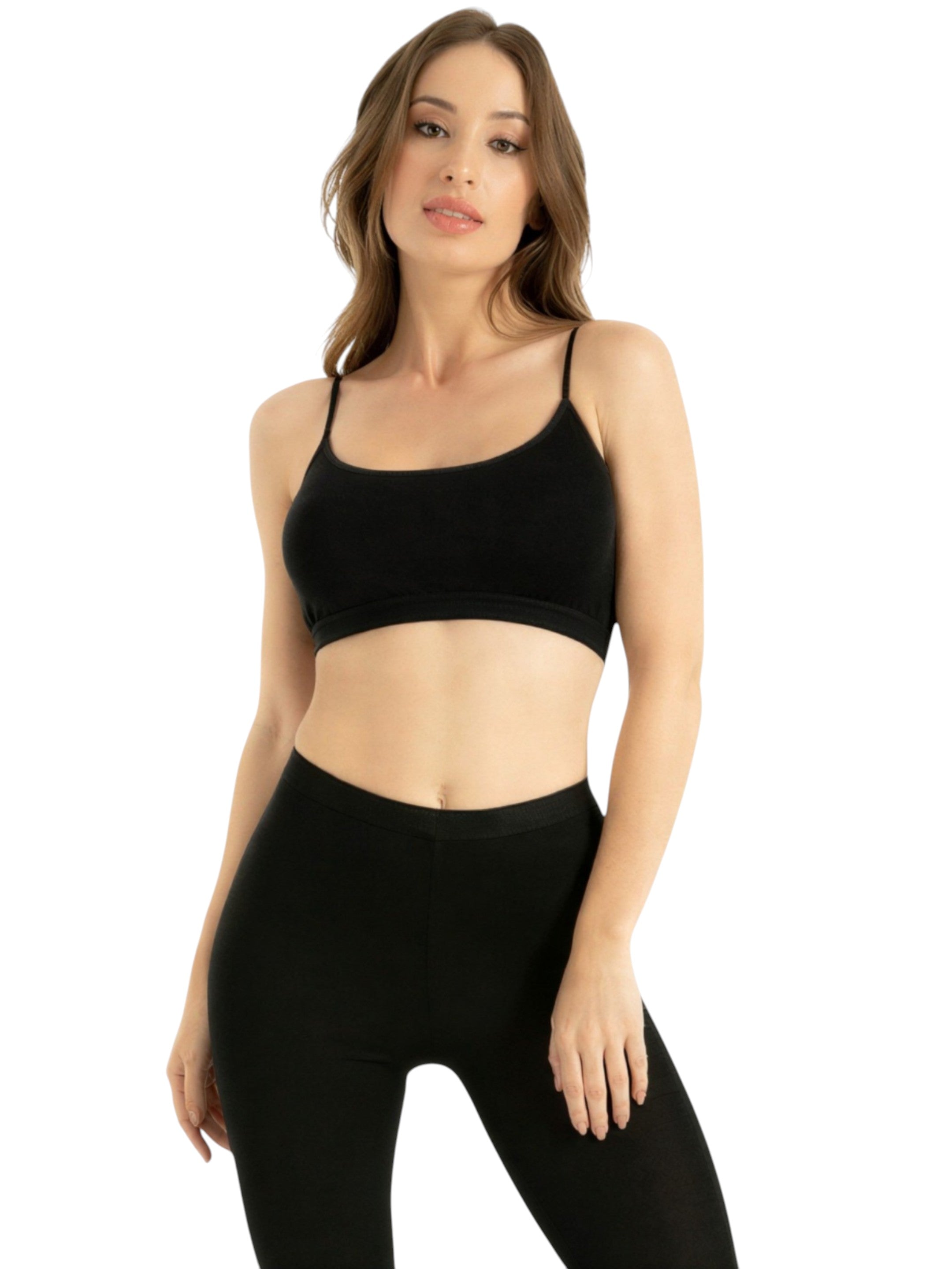 Bustier Damen 2er Pack Bambus BH mit Pads nahtlos weich atmungsaktiv elastisch
