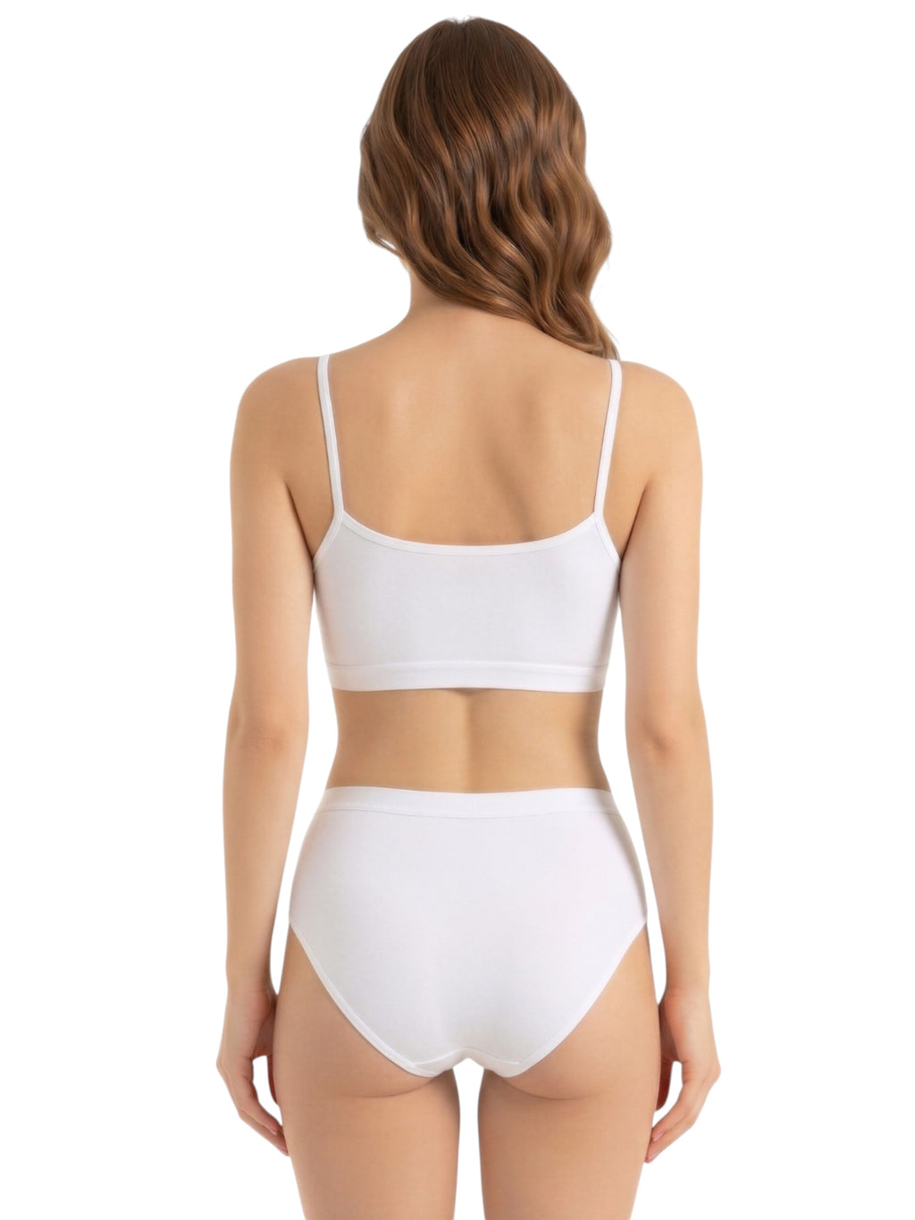 Bustier Damen 2er Pack Bambus BH mit Pads nahtlos weich atmungsaktiv elastisch