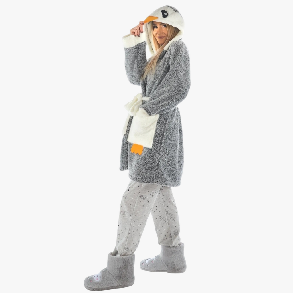 Unisex mit Kapuze aus Wellsoft Fleece – Flauschig & Warm, Grau