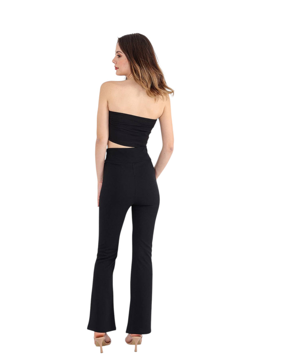 Schlaghose Damen Scuba Hose High Waist - elastisch für Yoga, Freizeit & Abendmode