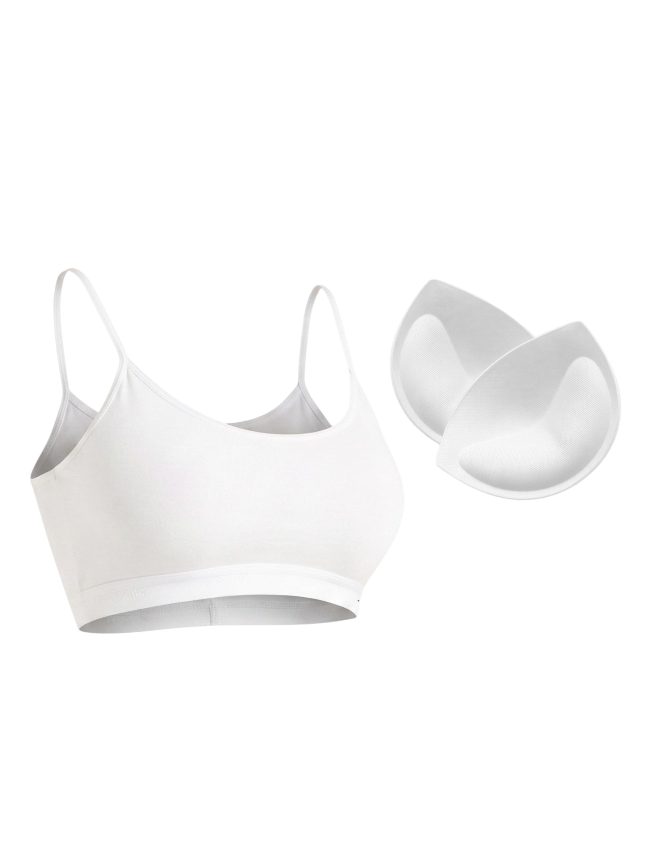 Bustier Damen 2er Pack Bambus BH mit Pads nahtlos weich atmungsaktiv elastisch
