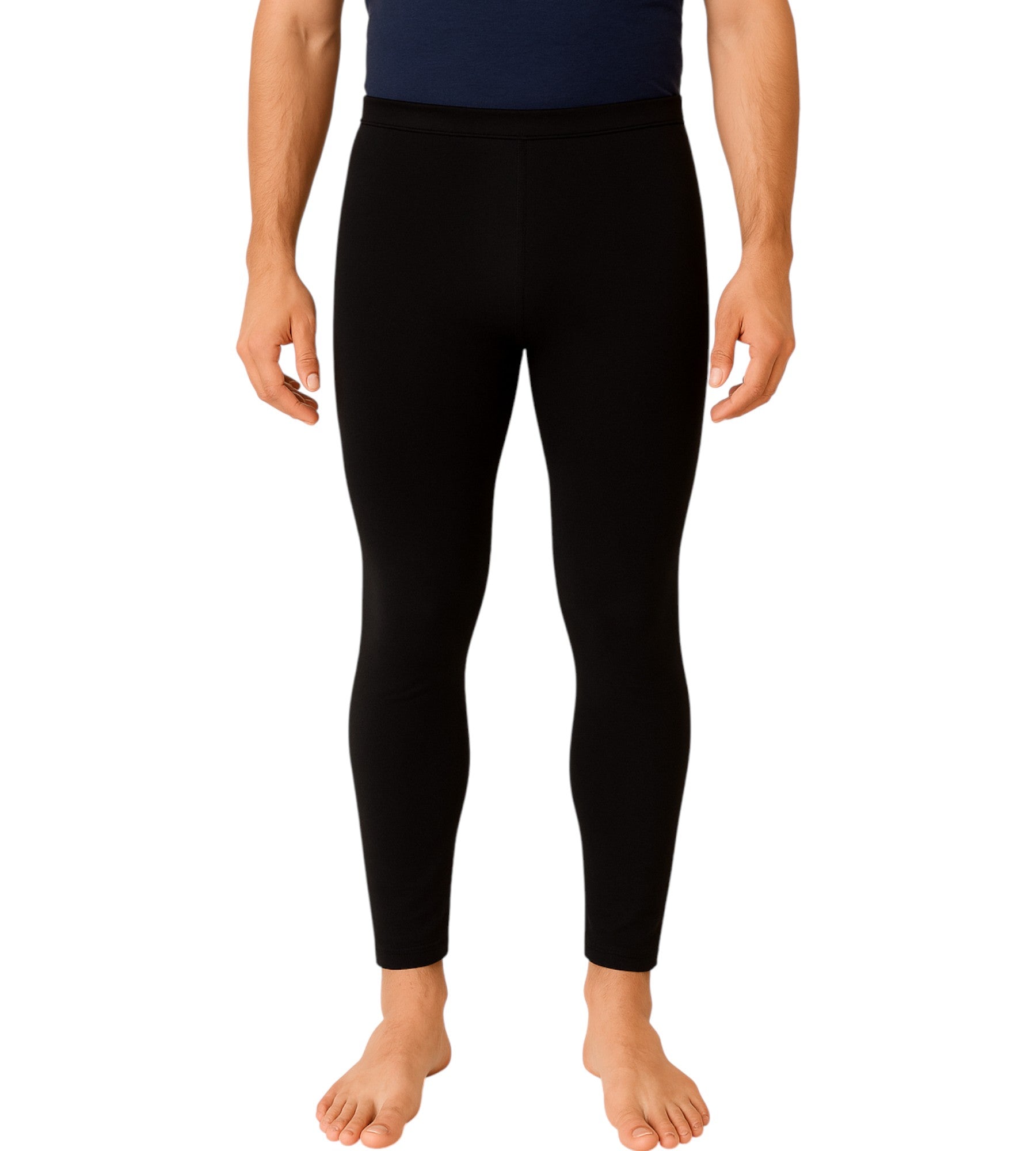 Thermoleggings Herren 3er Pack – Gefütterte lange Unterhose, Schwarz