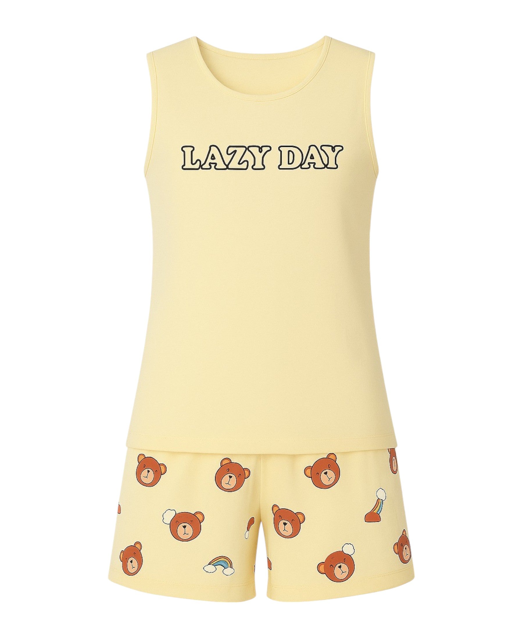 Pyjama Damen Hausanzug – Sommerlicher Schlafanzug mit Shorts & Shirt, 4 Designs