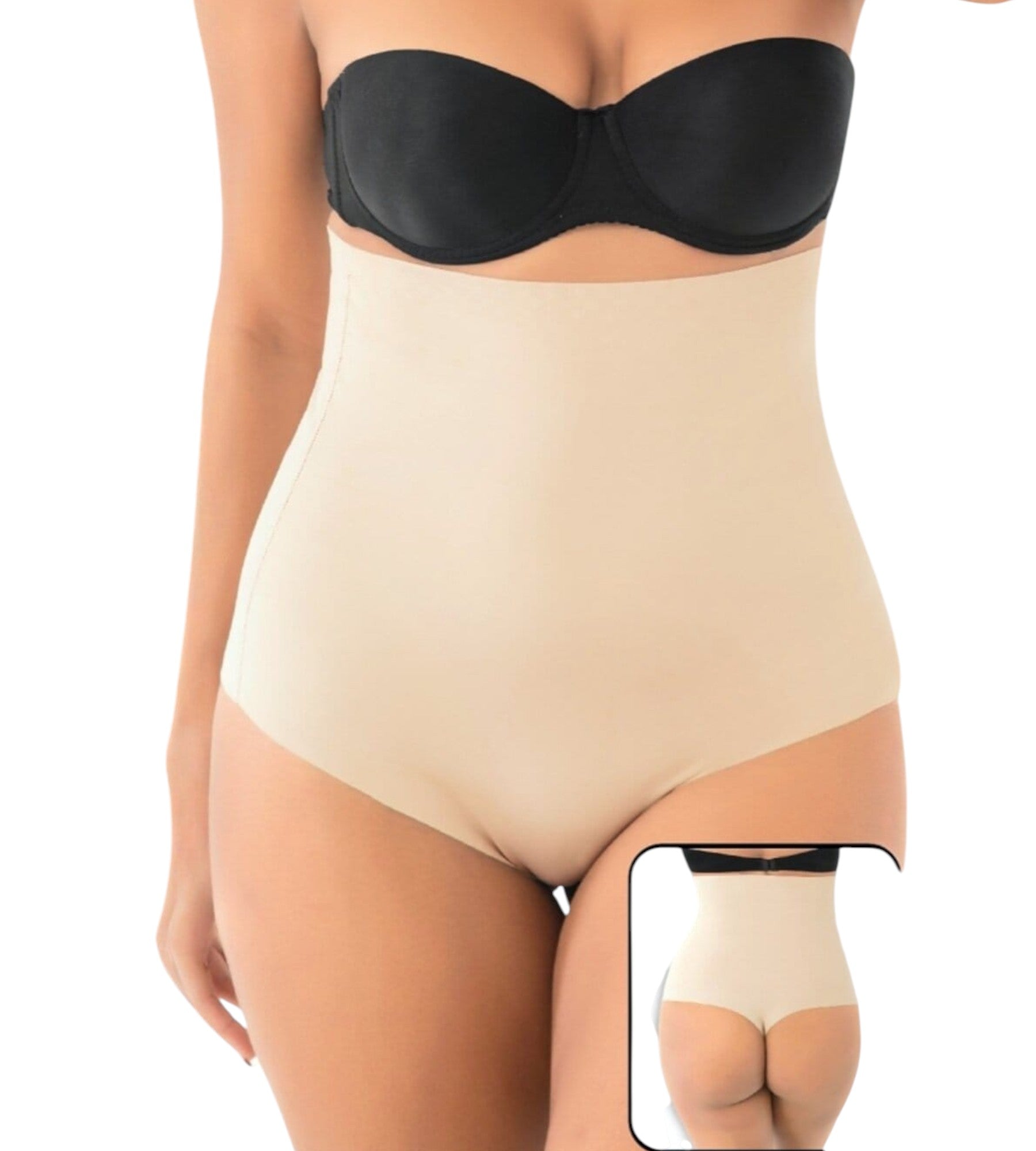 Miederhose mit String-Rückteil – nahtloser Taillenshaper mit Silikon - Corsage