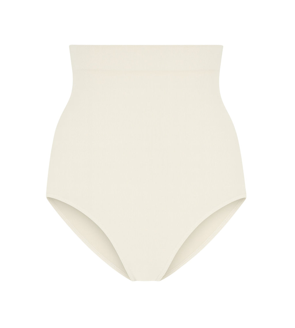 Miederslip mit hoher Taille und Silikonbund, figurformend, nahtlos, rutschfest
