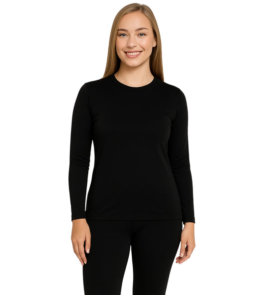 Thermounterhemd Damen Winter Unterhemd Langarm – Funktionsshirt atmungsaktiv & wärmend