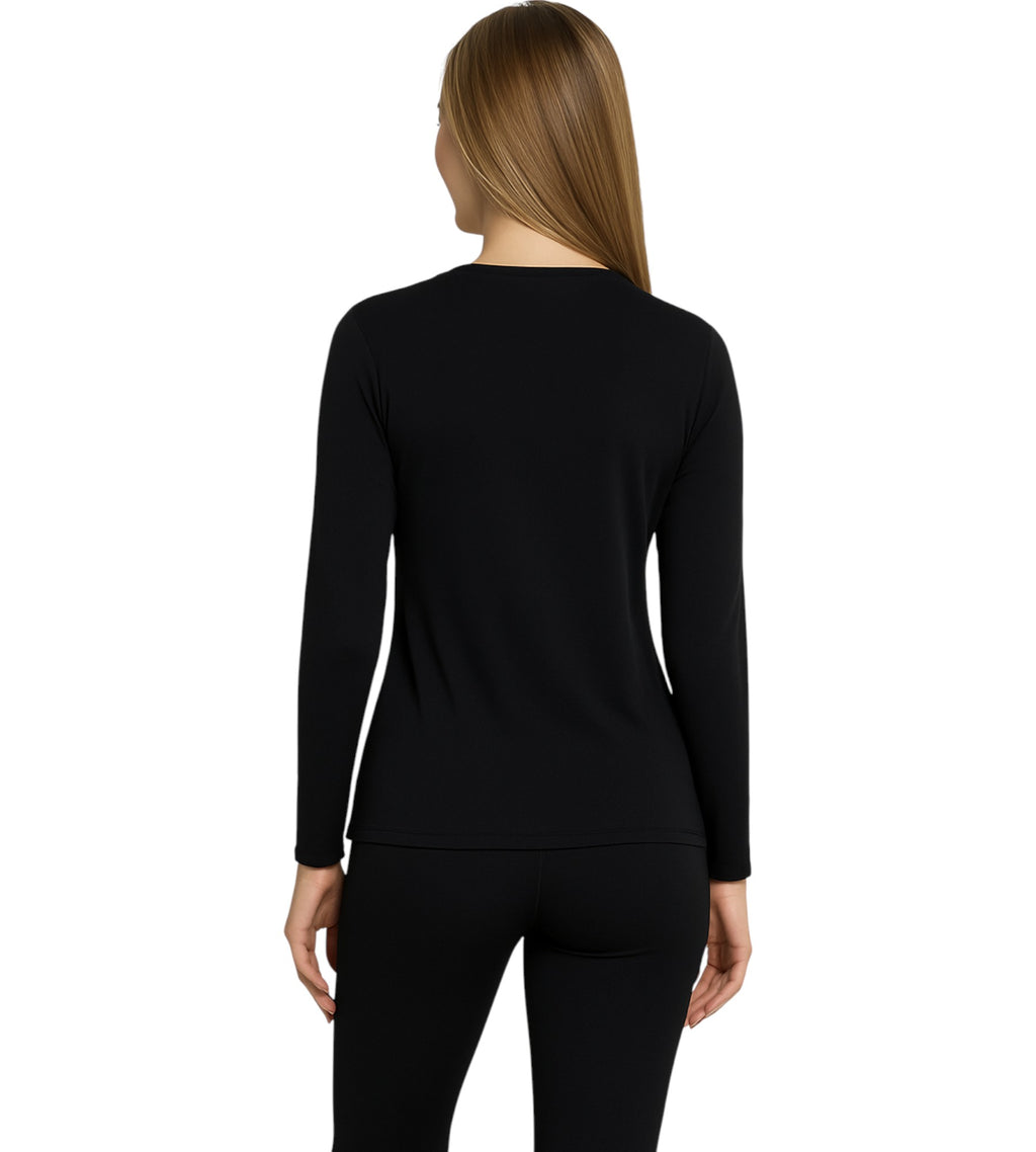 Thermounterhemd Damen Winter Unterhemd Langarm – Funktionsshirt atmungsaktiv & wärmend