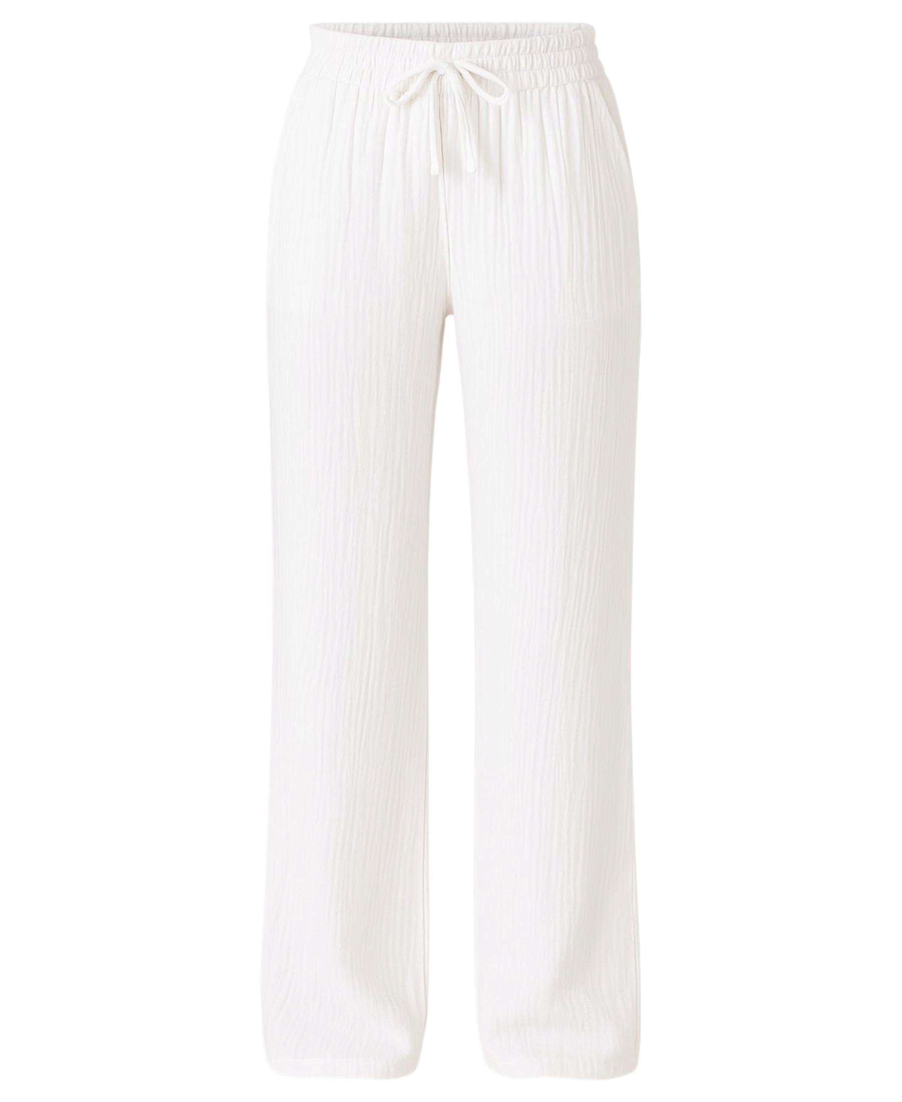 Palazzohose MusselinDamen Sommerhose 100 % Baumwolle, elastischer Bund